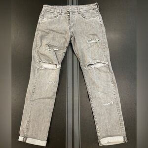 Hollister Gray Skinny Distressed Jeans